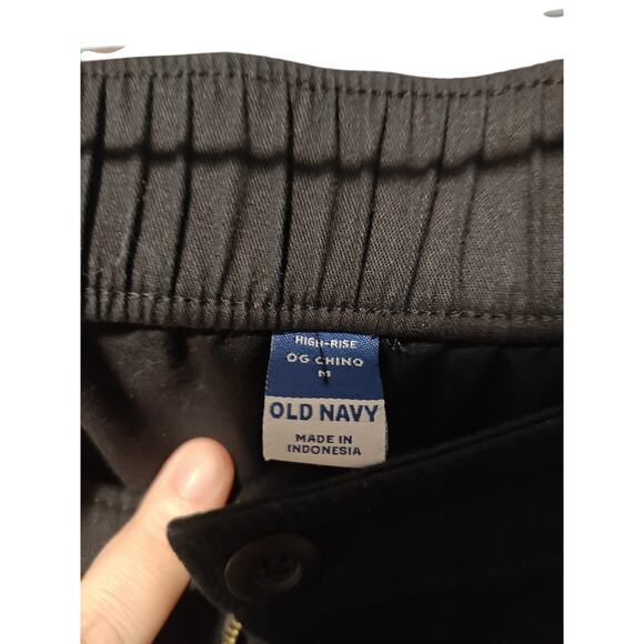 Old Navy Cotton Hi Rise OG Classic Chino pants in Black Size Medium - Picture 7 of 9